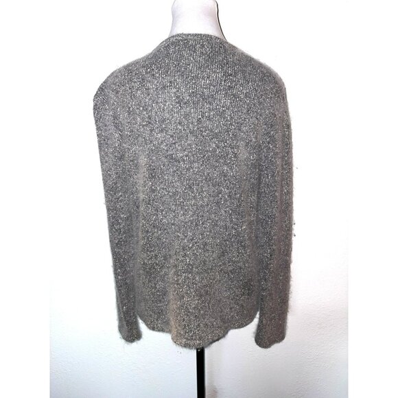 Dress Barn Silk/Nylon/Angora/Lambswool Blend Embroidered Zip-up Sweater Size S - Picture 2 of 7